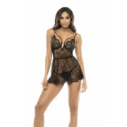 Babydoll Mapalé S Preto Babydolls e bodies - nacloset