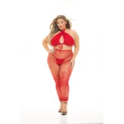 Conjunto de Lingerie Pink Lipstick Vermelho (L) Cuequinhas e tangas - nacloset
