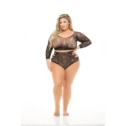 Conjunto de Lingerie Pink Lipstick Preto (L) Cuequinhas e tangas - nacloset