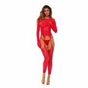 Bodystocking René Rofé Vermelho (Tamanho único) Lingerie e Roupa Interior - nacloset