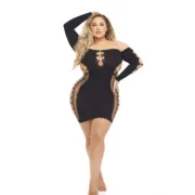 Vestido Pink Lipstick Preto (Queen size) Babydolls e bodies - nacloset