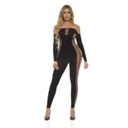 Bodystocking Pink Lipstick Preto (Tamanho único) Lingerie e Roupa Interior - nacloset