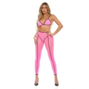 Conjunto de Lingerie Pink Lipstick Cuequinhas e tangas - nacloset