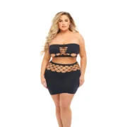 Conjunto de Lingerie Pink Lipstick Preto (Queen size) Cuequinhas e tangas - nacloset