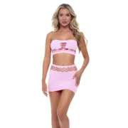 Conjunto de Lingerie Pink Lipstick Cor de Rosa (Tamanho único) Cuequinhas e tangas - nacloset