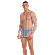 Conjunto de Lingerie Rainbow Party Multicolor L/XL Fantasias eróticas - nacloset