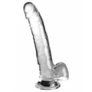 Dildo Realista Pipedream King Cock Clear TPE Transparente Consoladores - nacloset