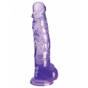 Dildo Realista Pipedream King Cock Clear TPE Roxo Consoladores - nacloset