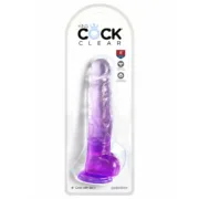 Dildo Realista Pipedream King Cock Clear TPE Roxo Consoladores - nacloset 2