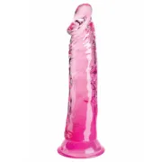 Dildo Realista Pipedream King Cock Clear TPE Cor de Rosa Consoladores - nacloset