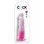 Dildo Realista Pipedream King Cock Clear TPE Cor de Rosa Consoladores - nacloset 2