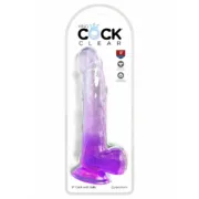 Dildo Realista Pipedream King Cock Clear TPE Roxo Consoladores - nacloset 2