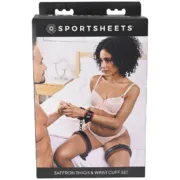 Algemas Ajustáveis Sportsheets Saffron Algemas, mordaças e braçadeiras - nacloset