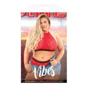 Conjunto de Lingerie Fantasy Lingerie Vermelho (Queen size) (Queen) Cuequinhas e tangas - nacloset