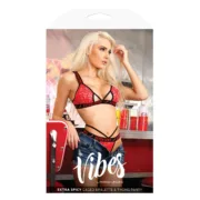 Conjunto de Lingerie Fantasy Lingerie Vermelho (M/L) Cuequinhas e tangas - nacloset