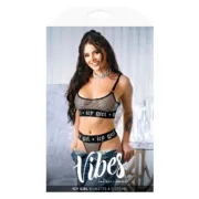 Conjunto de Lingerie Fantasy Lingerie Preto (S/M) Cuequinhas e tangas - nacloset