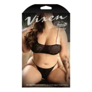 Conjunto de Lingerie Fantasy Lingerie Preto (Queen size) Cuequinhas e tangas - nacloset