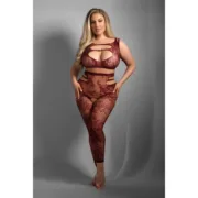 Conjunto de Lingerie Fantasy Lingerie Vermelho (Queen size) Cuequinhas e tangas - nacloset 2