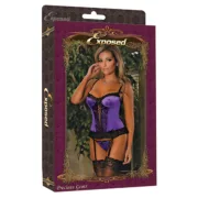 Espartilho Exposed Preto Lilás (M) Babydolls e bodies - nacloset