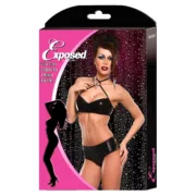 Conjunto de Lingerie Exposed Preto (S/M) Cuequinhas e tangas - nacloset