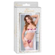 Conjunto de Lingerie Exposed Creme Grená (S/M) Cuequinhas e tangas - nacloset