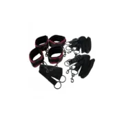Kit Bondage com Corda Ajustável Scandal Preto Algemas, mordaças e braçadeiras - nacloset