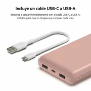 Powerbank Belkin BPB012BTRG Ouro rosa 20000 mAh (1 Unidade) Eletrónica | Telefones e Tablets - nacloset 2