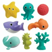 Brinquedos Para o Banho Infantino 8 Peças Bebés e Crianças - nacloset