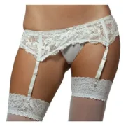 Cinta de Ligas Seven Til Midnight 9555 Branco Lingerie e Roupa Interior - nacloset