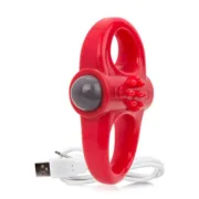 Anel Peniano Vibraring The Screaming O Charged Yoga (Vermelho) Anéis para o Pénis, Alargadores e Extensores - nacloset