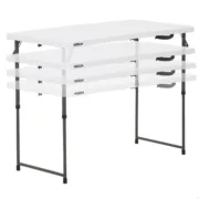 Mesa Dobrável Lifetime Branco 122 x 91,5 x 61 cm Aço HDPE Casa | Jardim - nacloset