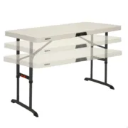 Mesa Dobrável Lifetime Creme 122 x 86 x 61 cm Aço Plástico Casa | Jardim - nacloset