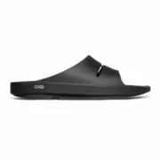 Chinelos para Homem OOfos Ooahh Preto Chinelos e meias de natação - nacloset