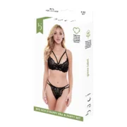 Conjunto de Lingerie Baci Lingerie Preto (S/M) Cuequinhas e tangas - nacloset 2