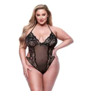 Body Baci Lingerie Preto Queen Queen size Babydolls e bodies - nacloset