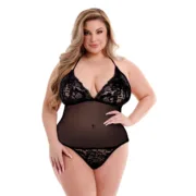 Body Baci Lingerie Preto Queen Queen size Babydolls e bodies - nacloset