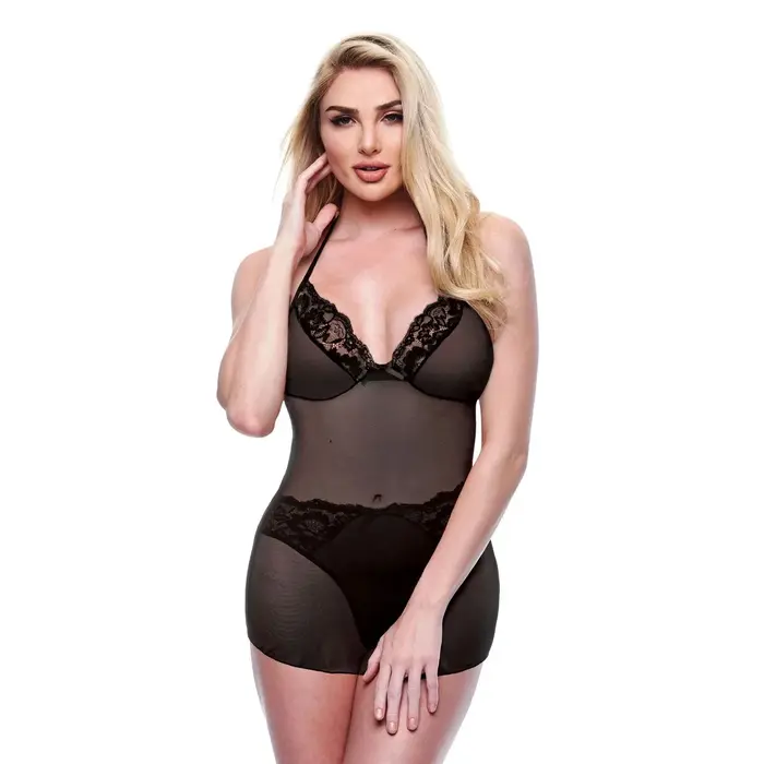 Conjunto de Lingerie Baci Lingerie Preto (M/L) Cuequinhas e tangas - nacloset 2