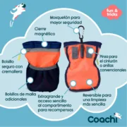 Estojo Coachi Train & Treat Coral Animais de Estimação - nacloset 2