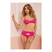 Conjunto de Lingerie Peñascal Coral (3 pcs) Cuequinhas e tangas - nacloset