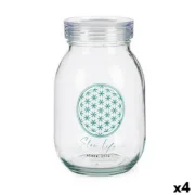 Bote Slow Life Transparente Vidro (1800 ml) (4 Unidades) A Preço de Revenda - nacloset 2