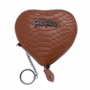 Porta-moedas Folli Follie WA14P025WK Castanho Couro (11 x 11 x  cm) Acessórios de Moda - nacloset
