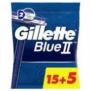 Máquinas de Barbear Descartáveis Gillette Blue II 20 Unidades Depilação e acessórios para barbear - nacloset 2