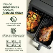 Fritadeira de Ar Cuisinart AFD10XBLE Preto 2400 W 10,4 L Cozinha | Gourmet - nacloset 2