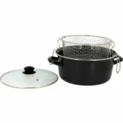Frigideira com cesto TheKitchenette 3645580 Preto Cristal Aço Baquelite Aço Esmaltado Cozinha | Gourmet - nacloset