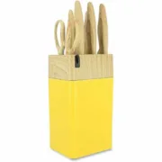 Conjunto de Facas Menastyl Amarelo Polipropileno 6 Peças (6 Unidades) Conjuntos de Facas - nacloset