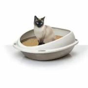 Caixa de Areia para Gatos Aimé 45 x 36 x 15,5 cm Bege Taupe Plástico Animais de Estimação - nacloset 2