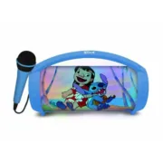 Altifalante Bluetooth com microfone para karaoke Lexibook Stitch Disney Azul Colunas Bluetooth - nacloset