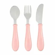 Talheres Béaba Cor de Rosa Aço inoxidável 3 Peças Cozinha | Gourmet - nacloset 2