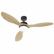 Ventilador de Teto com Luz FARELEK Ø 137 cm 100 W Preto Ar condicionado e ventiladores - nacloset