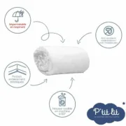 Protetor de berço P’TIT LIT Branco 25 Peças (25 Unidades) Bebés e Crianças - nacloset 2